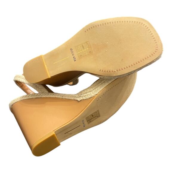 Dolce Vita Aurora Ankle Strap Espadrille Wedge Sandals Cedar Embossed Stella 9.5 - Picture 8 of 12